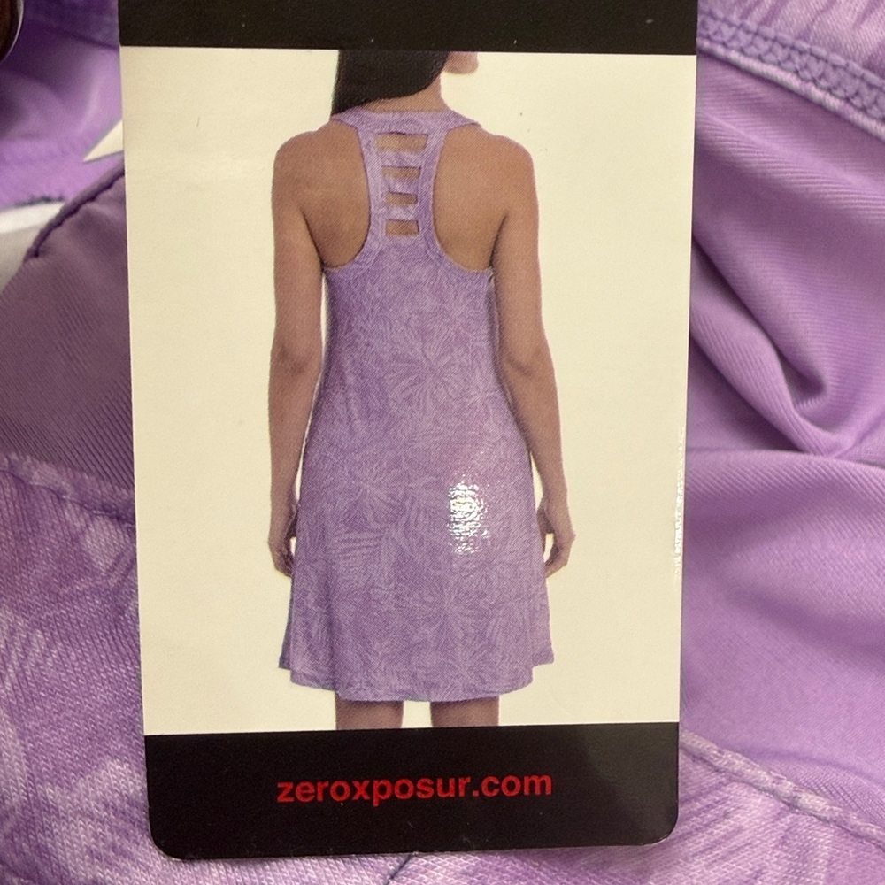 Zeroxposur Women's Soft Stretch Racerback Active Dress Hydrangea - Size M - Picture 13 of 13